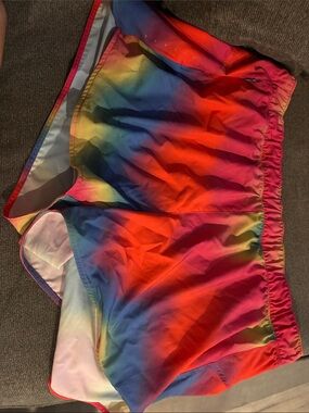 Rainbow Ombre Athletic Shorts